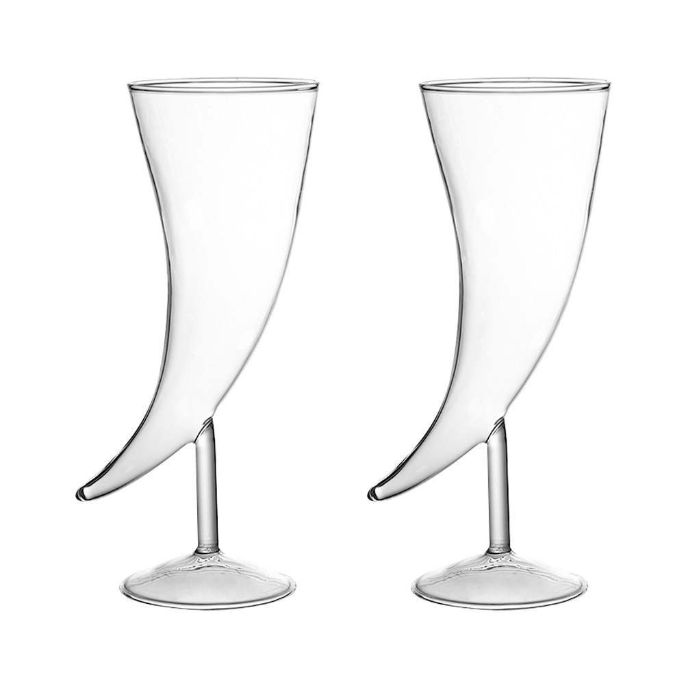 2Pcs Ox Horn Cocktail Glass Se - Home Bar Set ulasan dan harga