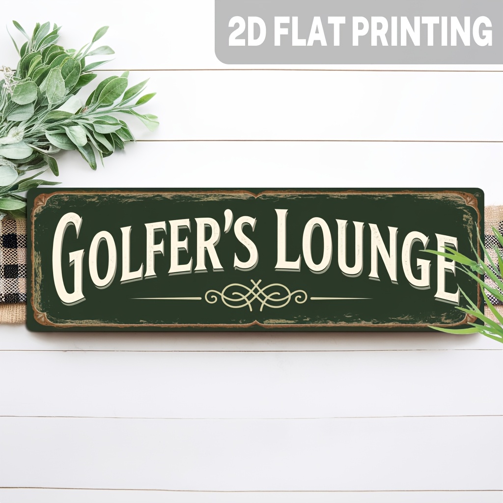 2D Flat, 1pc, Vintage Golfer'S - Home Bar Lounge ulasan dan harga