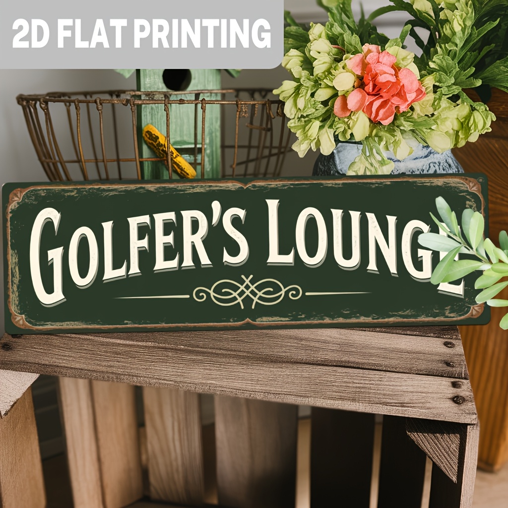 2D Flat, 1pc, Vintage Golfer'S - Home Bar Lounge ulasan dan harga