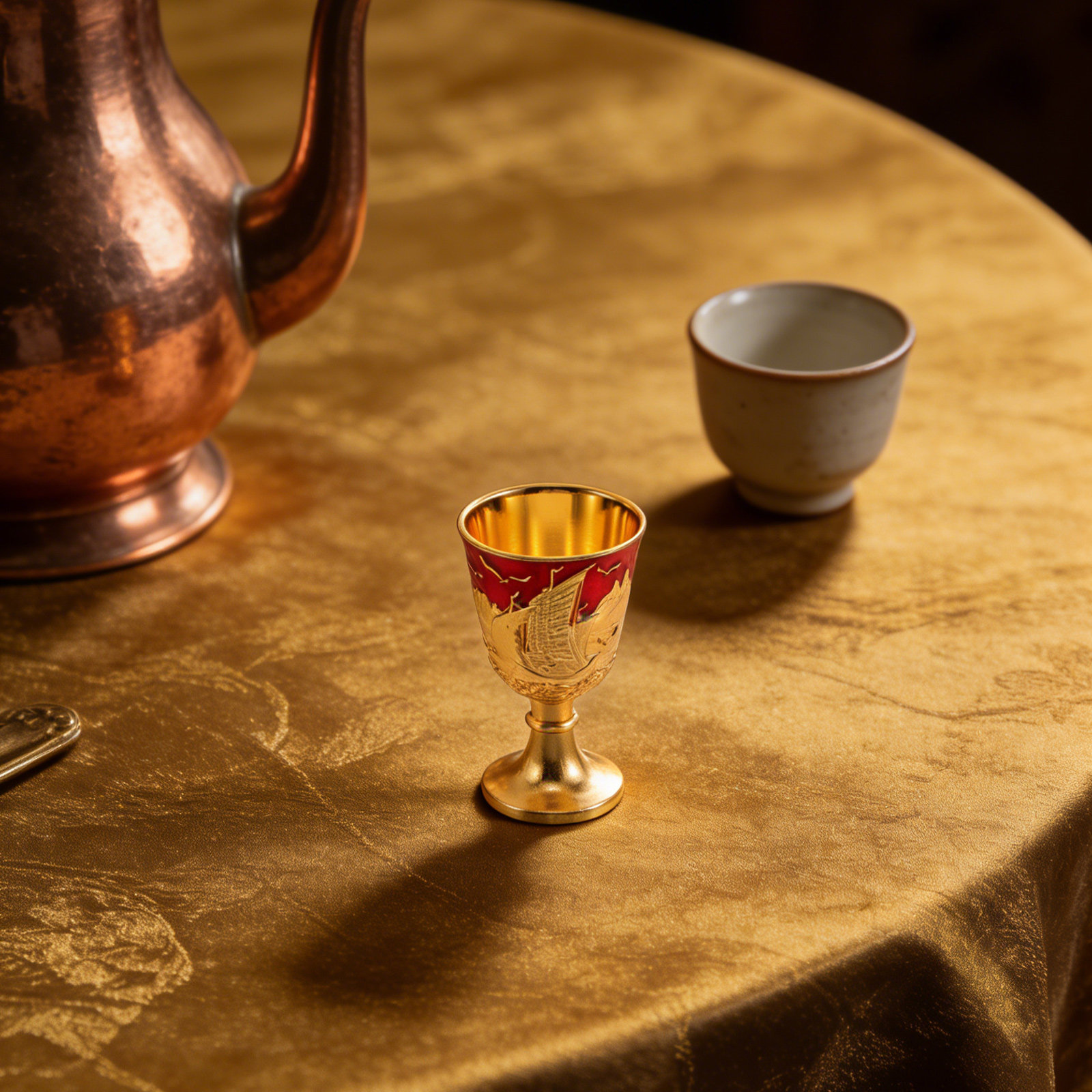 2Pcs Vintage Alloy Goblet Glas - Home Bar Set ulasan dan harga